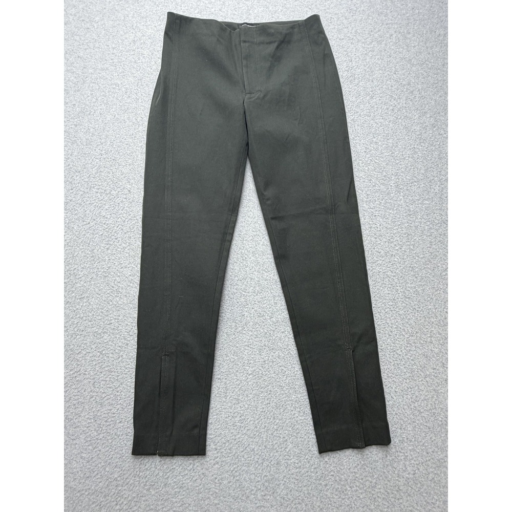 Club Monaco Pants Womens 4 Green Twill Skinny Ankle‎ Zip Dress Stretch Office